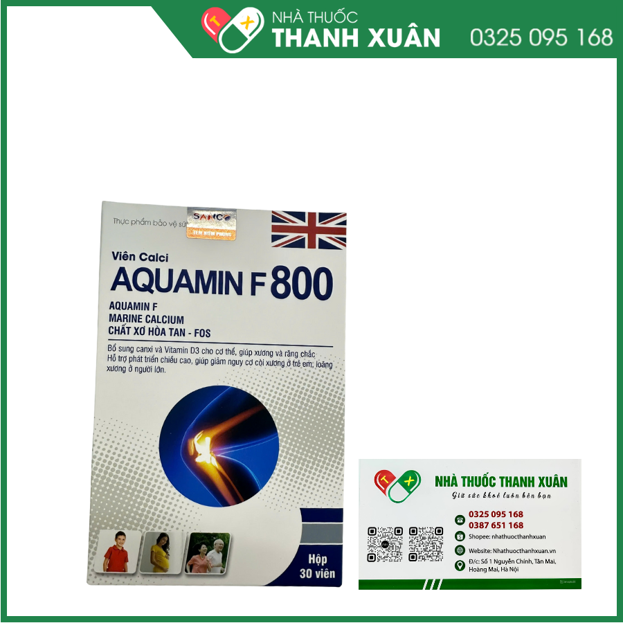 Calci AquaminF 800 bổ sung canxi và Vitamin D3 cho cơ thể